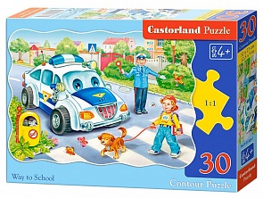 Пазл - Дорога в школу, 30 элементов (Castorland, B-03204)